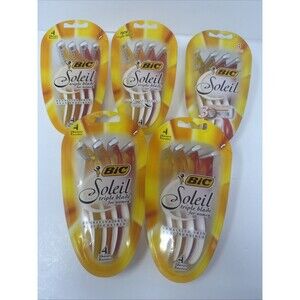 5x BIC Soleil Triple Blade Disposable Razors 4 Count 20 Razors Total NEW
